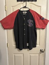 Vintage 90s Mirage Chicago White Sox Cooperstown Collection USA Flag Jersey 2XL picture