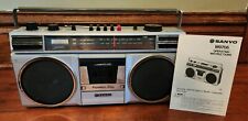 Vintage Boombox SANYO M9706 Portable Radio  Cassette Recorder & Player (WORKS) picture
