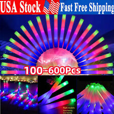100-600PCS Light Up LEDs Foam Sticks Wands Rally Flashing Glow Sticks Party Rave picture
