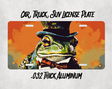 Retro Frog with Tophat Pop Art License Plate aluminum vanity car truck tag picture
