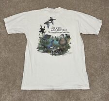 Vintage Ducks Unlimited Shirt Mens L Mallard Gallinule Green Heron USA Made 90s picture