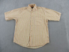 VINTAGE Gitman Bros Shirt Mens Medium Orange Striped Made in USA Button Up Dress picture
