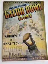 1954 Gator Bowl Football Program Auburn Vs. Texas Tech 9th Annual New Years Day picture