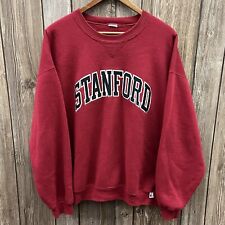 Vintage Stanford University Russell Athletic Crewneck Sweatshirt Red Size Large picture