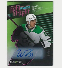 2023-24 UPPER DECK SYNERGY LIGHT UP THE NIGHT WYATT JOHNSTON AUTO /99 MINT picture