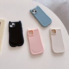 Irregular Silicone Cat Ears Phone Case For iPhone 15 Pro Max 14 Plus 13 12 11 picture