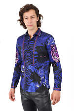 BARABAS Men's Rhinestone Tiger Floral Long Sleeves Shirt 2SPR225 picture