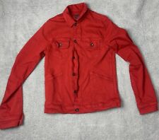 Lucky Brand Denim Jacket Men's S Red Vintage American Inspired Heritage Cowboy picture