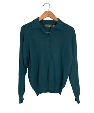 Vintage Randall Roy William Kasper Cashmere Sweater Medium Pullover Button Green picture