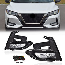 Fit 2020 2021 2022 Nissan Sentra Pair Fog Lights Driving Lamp w/wiring+Bezel Kit picture