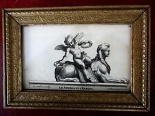 Antique Original 18th Century (1750) Framed Steel Engraving From France picture