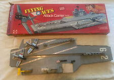 1975 Mattel Flying Aces Attack Carrier Flagship 3’ Long w/2 Corsairs picture