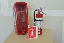 🎯 NEW 5LB RED FIRE EXTINGUISHER CABINET & NEW 2024 5LB ABC FIRE EXTINGUISHER  picture