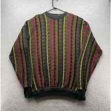 VTG Structure Sweater Mens XL Cosby Colorful Striped 90s Retro Golf Grandpa Dad picture