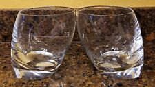 Pair of NAMBE Double Old Fashioned TILT Crystal Hand Blown Glasses picture