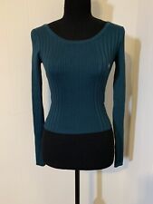 Kendall and Kylie Green Long Sleeve Sweater Ribbed Size XS NWT picture