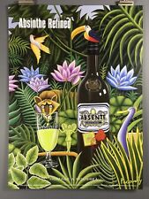 ABSINTHE Ad Poster, Homage to Henri Rousseau by artist John Pacovsky, New 19x26” picture