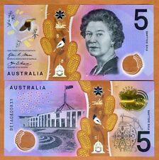 Australia, $5, 2016, P-62a QEII, Polymer UNC Redesigned picture
