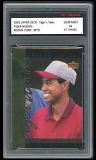 Tiger Woods 2001 Upper Deck PGA USA/Golf/Golfer 1st Graded 10 Rookie Card #9 picture