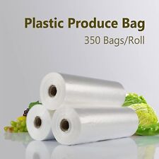 1-10 Rolls Plastic Grocery Clear Produce Bag on Roll Fruit Food Storage 350/Roll picture