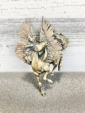 Vintage JJ Jonette Pegasus Flying Horse Mythical Fantasy Pewter Pin Brooch  90's picture