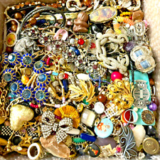 3 Pound Unsorted Huge Lot VTG Jewelry Vintage Now Junk & Wear Resell Tangled In picture