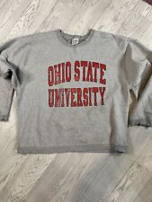 VTG The Cotton Exchange Sweatshirt Ohio State 2XL Unisex Gray Red Longsleeve picture