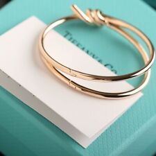Tiffany & Co Knot Rose Gold Double Row Hinged Bangle 6.2inch Bracelet picture