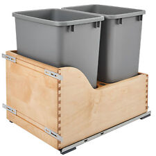 Rev-A-Shelf Dual Pull Out Trash Can 35 Qt w/ Soft-Close Slides, 4WCSC-1835DM-2 picture