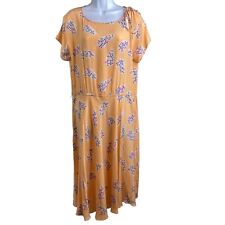 Vintage Mary McFadden Women’s  Silk Shift Midi Dress Size 10 Cottagecore Prairie picture
