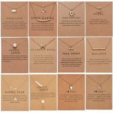 Fashion Women Animal Heart Necklace Charm Pendant Clavicle Chain Jewelry Card picture