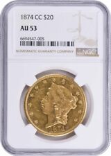 1874-CC $20 Gold Liberty Head AU53 NGC picture