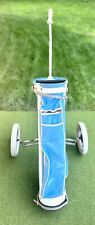 Vintage Ajay Golf Bag & Caddy /Stand Set, Baby Blue *Fast Shipping picture