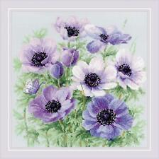 Riolis Counted Cross Stitch Kit Purple Anemones R2176 picture