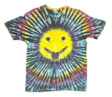 Rare Vintage 80s Trippy Drug LSD Weed Shrooms Smiley Face Tye Die Shirt Size XL picture