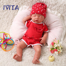 IVITA 18'' Sleeping Silicone Reborn Girl Doll Premie Weak Newborn Baby Infant picture