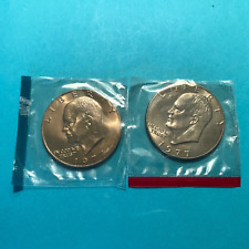 1977 P&D US Mint Eisenhower Dollar Coins Unc  US Mint Cello   *See Pics picture