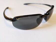 Maui Jim Sport Sunglasses Ho'Okipa MJ-407-02 Black Wrap Frames with Black Lenses picture