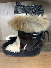 Vintage Authentic Alaskan Mukluks handmade Real Fur and Leather -Youth picture