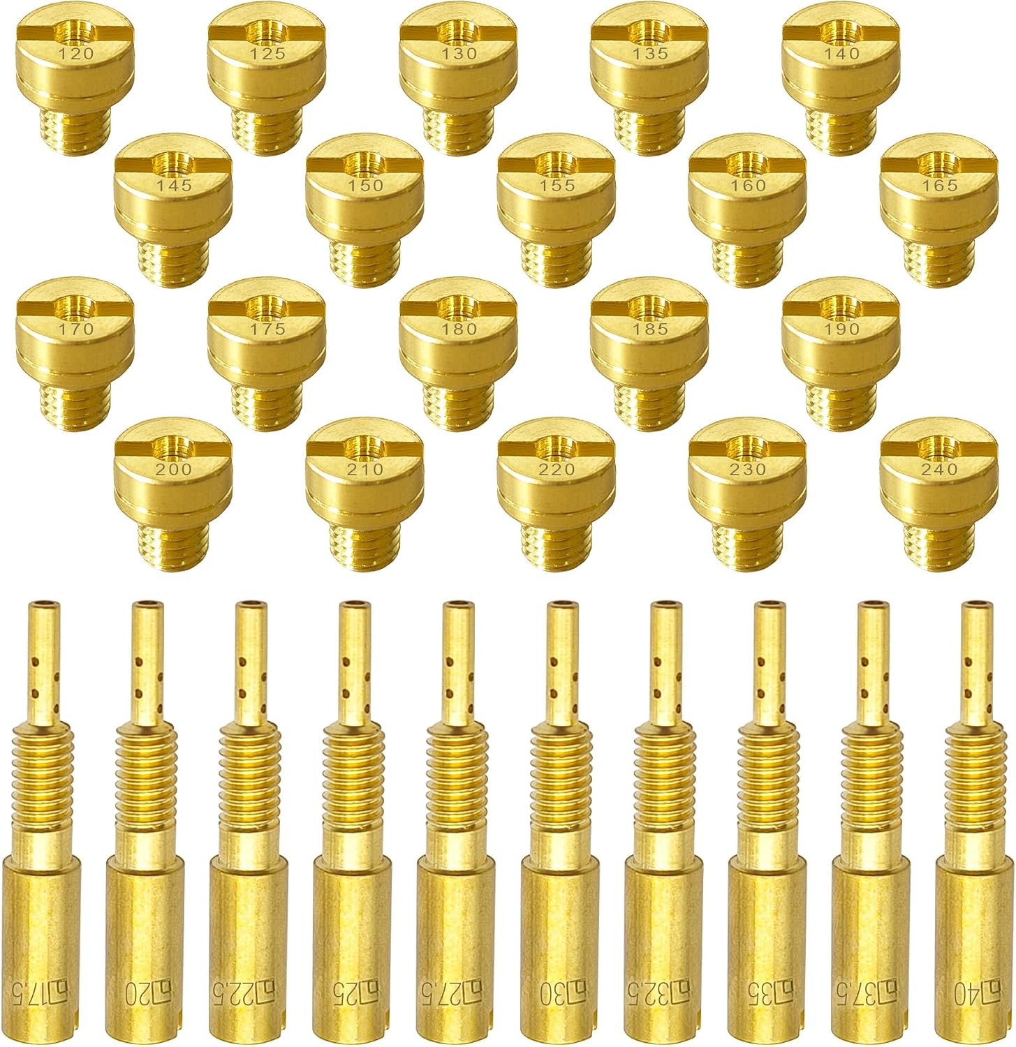NEW 30 Pcs Carburetor Main Jet and Pilot Slow Jet Kit for Mikuni Large Round