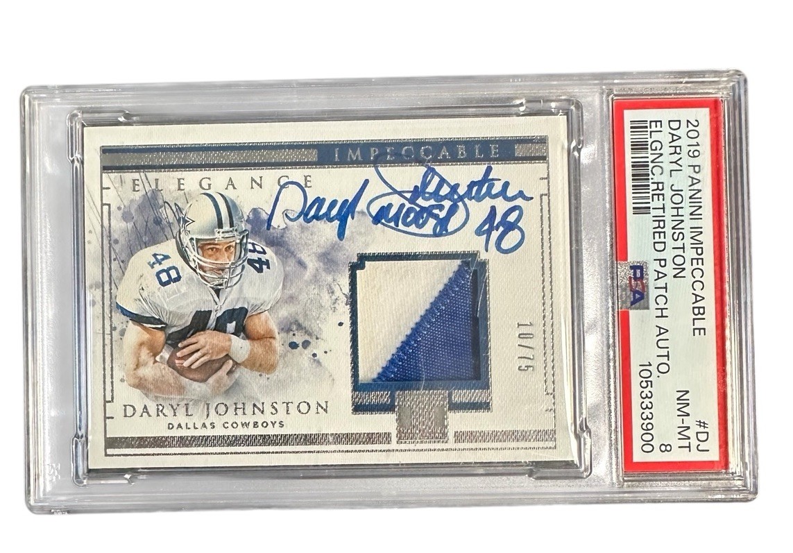 2019 Impeccable Daryl Moose Johnston /75 Elegance Patch Inscription Auto PSA 8 2019 Impeccable Daryl Moose Johnston /75 Elegance Patch Inscription Auto PSA 8