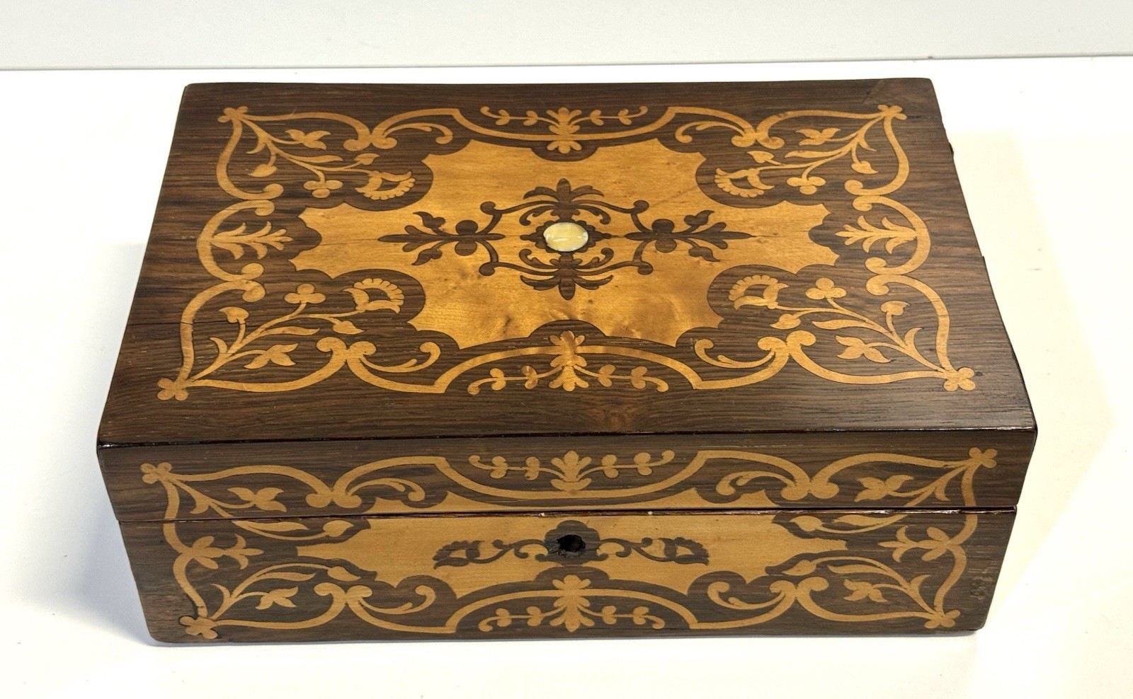 Antique Inlaid Marquetry Wood Box