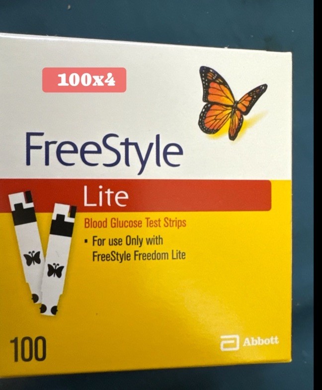--New Lot Of 400 Freestyle Lite Blood Glucose Test Strips - 100 X4 Exp 2/2028+ --New Lot Of 400 Freestyle Lite Blood Glucose Test Strips - 100 X4 Exp 2/2028+