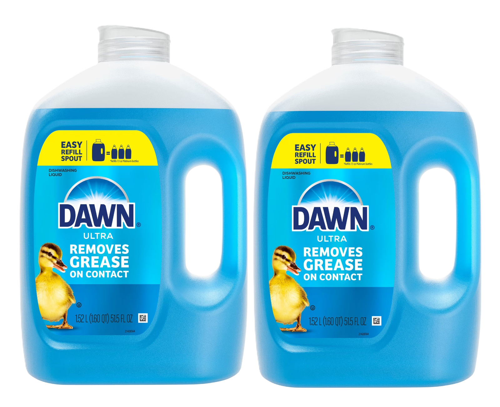 (2 PACK) Dawn Ultra Refill Jug Dish Soap Original, 51.5oz.