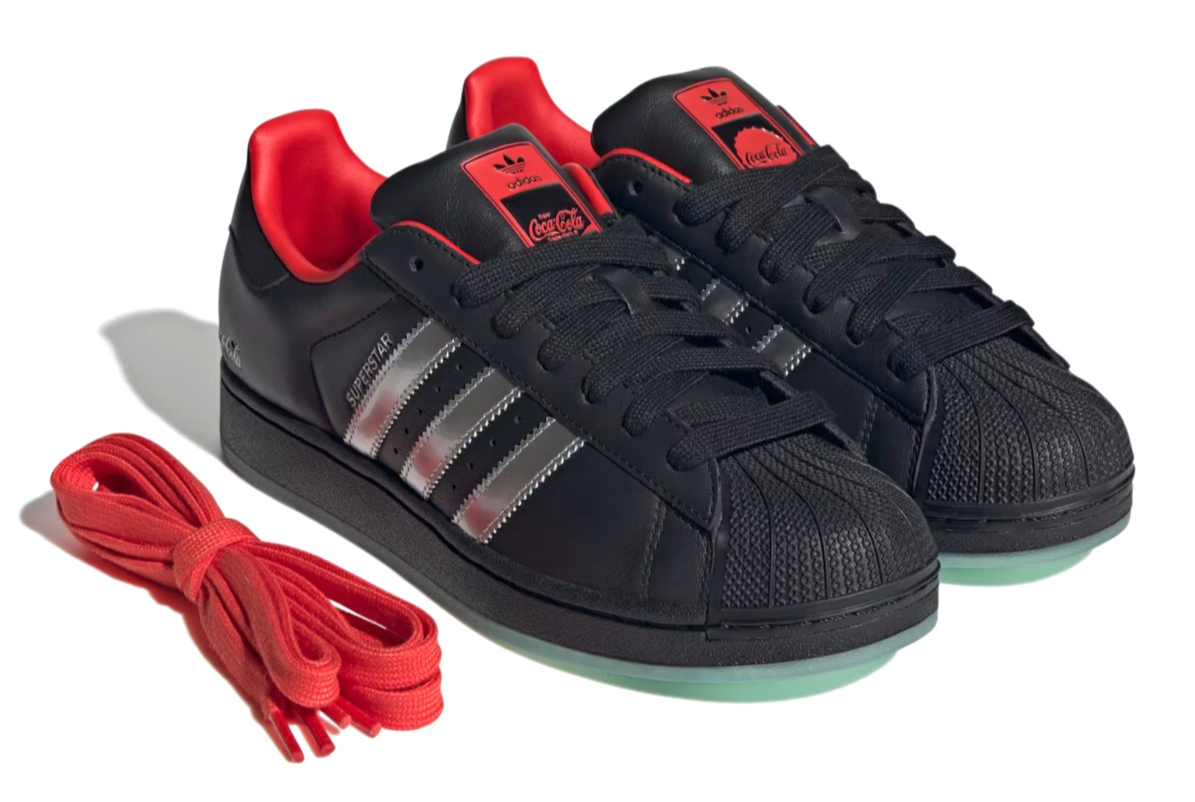 ADIDAS X COCA-COLA SUPERSTAR II MEN\'S SNEAKERS 10M BLACK - NEW & RARE