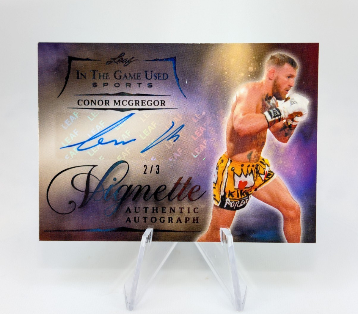 2025 Leaf in the Game Used CONOR MCGREGOR Vignette Auto /3 2025 Leaf in the Game Used CONOR MCGREGOR Vignette Auto /3