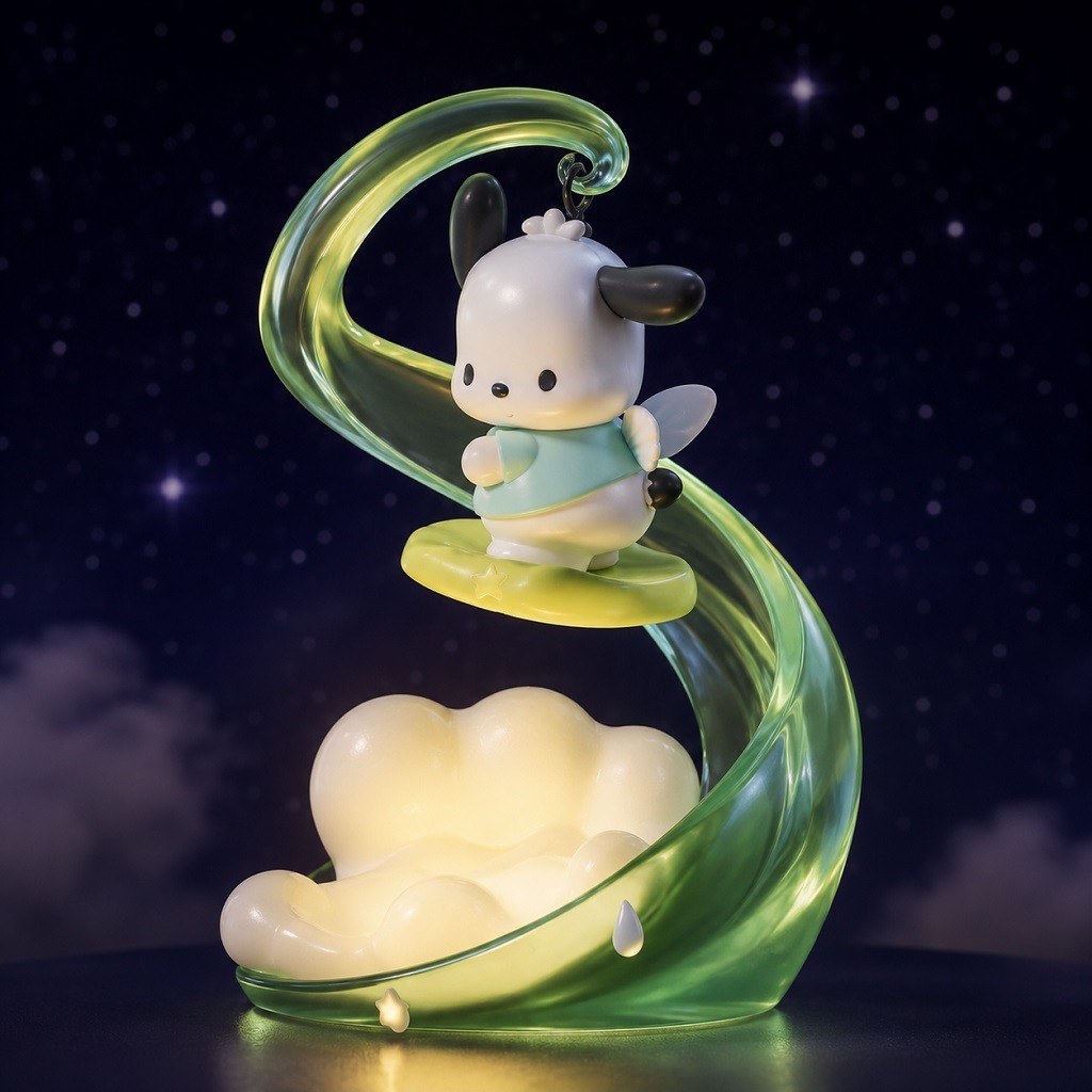 Langbowang Sanrio Characters Natural Spirit Light Up Figure - Pochacco