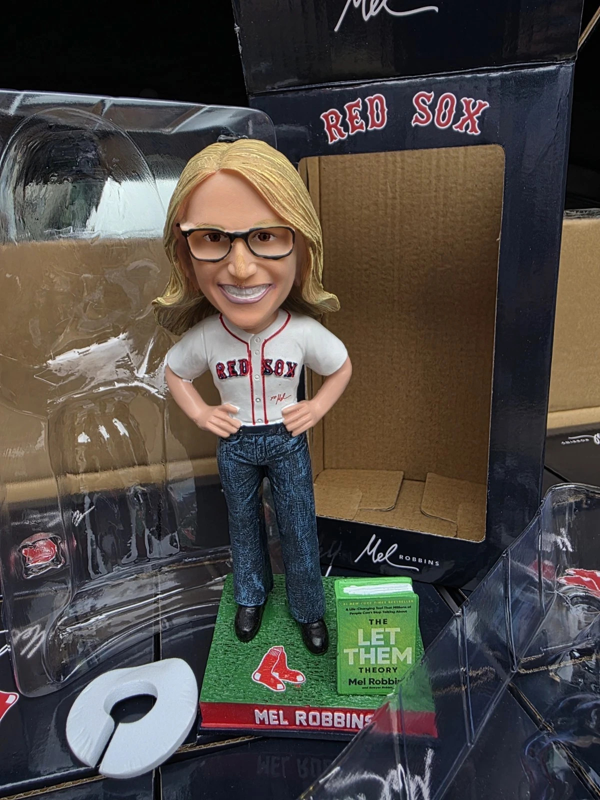 Mel Robbins Boston Red Sox Bobblehead Let Them 8/21 FENWAY PARK 2026 SGA In Hand Mel Robbins Boston Red Sox Bobblehead Let Them 8/21 FENWAY PARK 2026 SGA In Hand