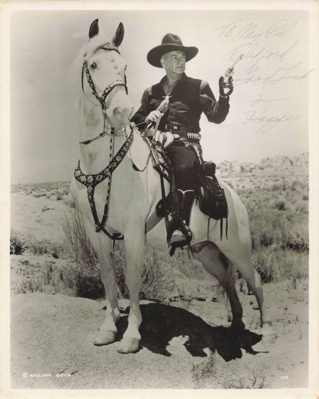 Hopalong Cassidy William Boyd Autographed 8x10 Photo Western Cowboy Vintage Hopalong Cassidy William Boyd Autographed 8x10 Photo Western Cowboy Vintage
