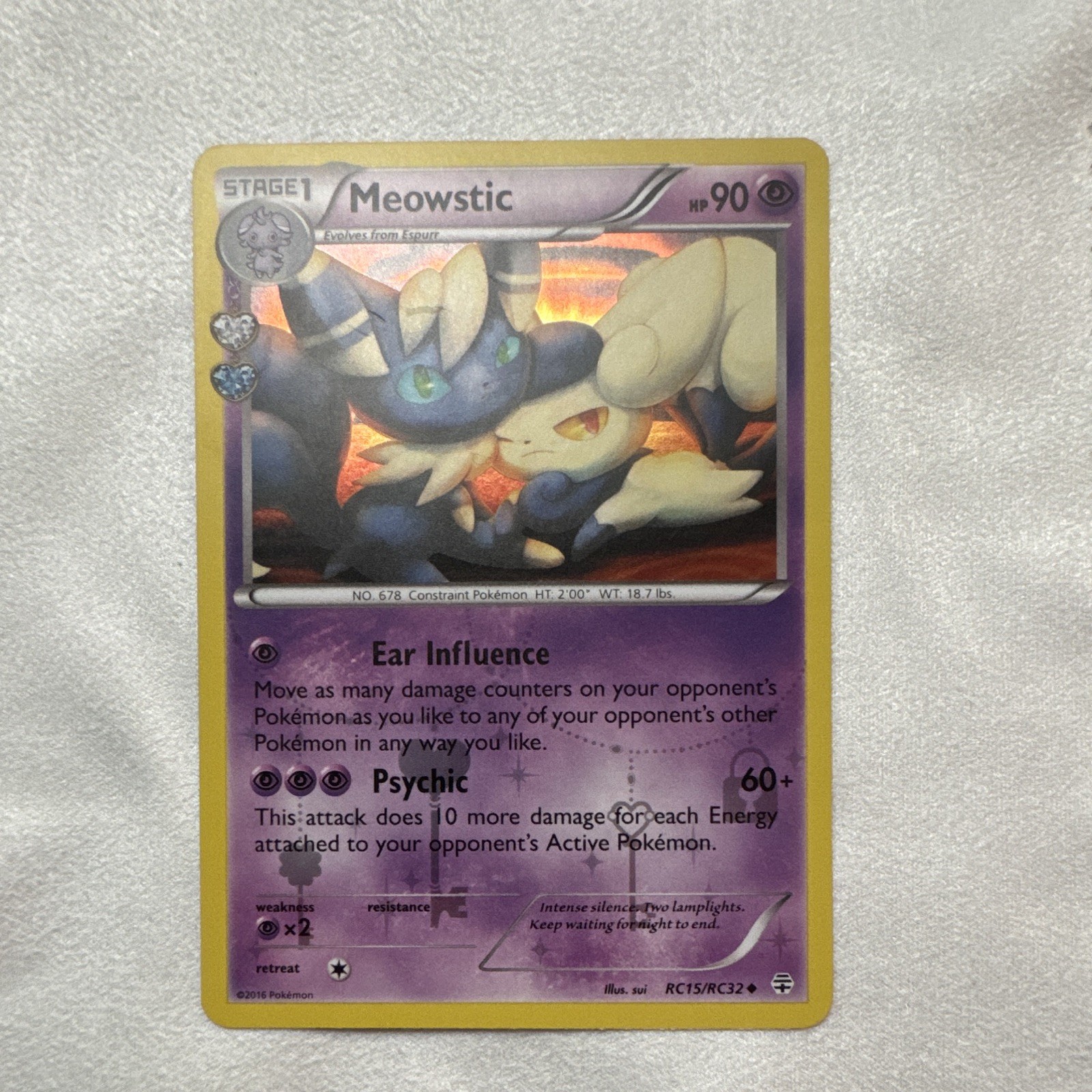 Pokemon Generations Radiant Collection Meowstic RC15/RC32 Holo LP